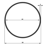 HOF ALUMINIUM PIPE ROUND | dimensions: 50 x 50mm | bracing: 50 x 3mm